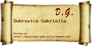 Dobrovics Gabriella névjegykártya