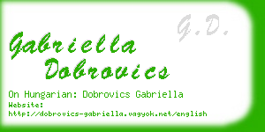 gabriella dobrovics business card